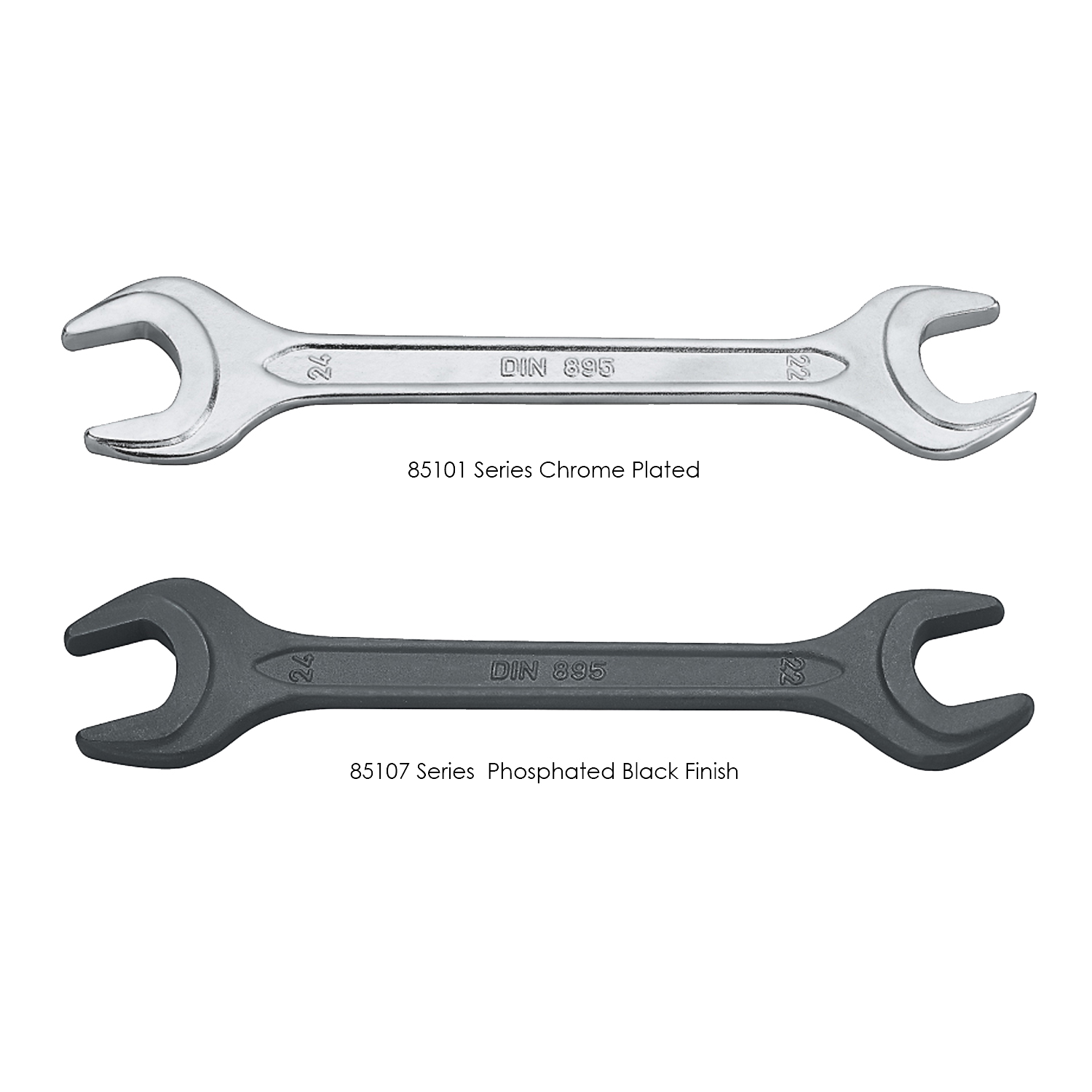 Open shop jaw spanner